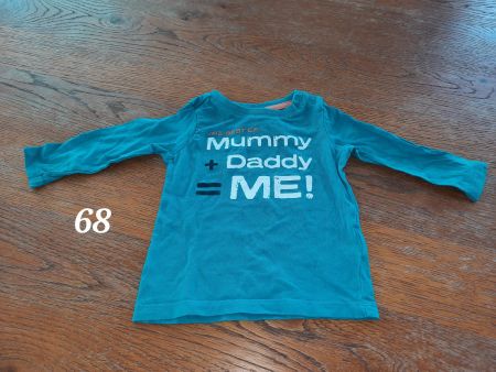 Baby-Langarmshirt, Gr. 68,  "Mummy+Daddy=Me!"
