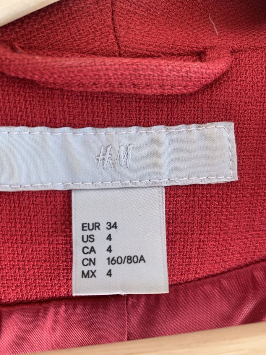 H&M Giacche: Blazer rouge - H&M - Taille 34/XS – Usato da Prangins venduto da val_2c72 1