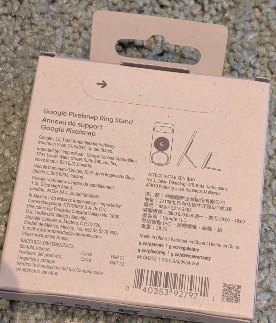 Google Handys / Smartphones: Google Pixelnap Ring Stand kabellos neu – Neu und originalverpackt aus Bellikon von Nordhang 1