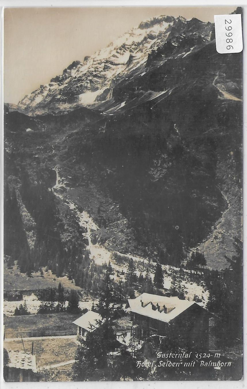 Cartoline postali: Gasterntal - Hotel Selden mit Balmhorn – Usato da Ettingen venduto da Kartenplanet