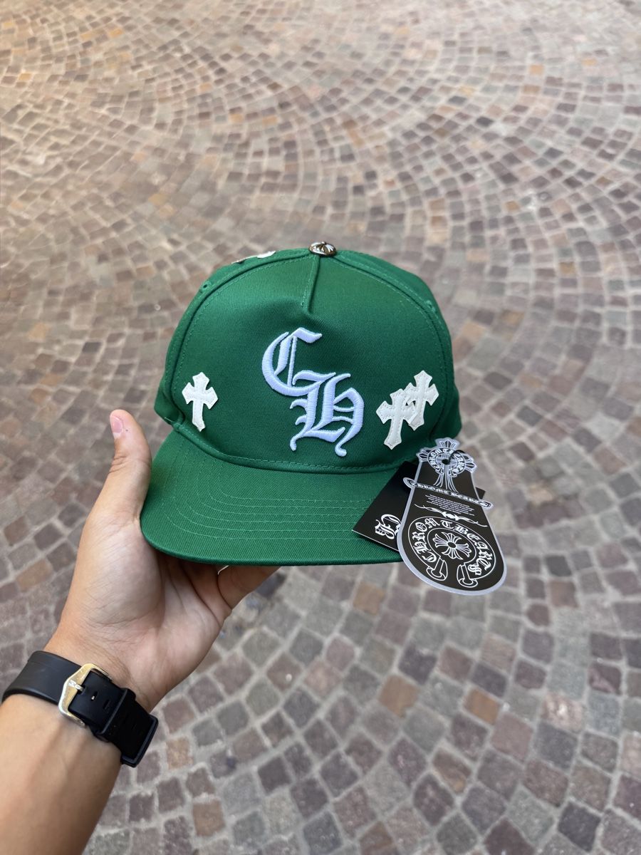 Chrome Hearts Hüte, Mützen & Caps: Chrome Hearts CH Cross Green Snapback Hat – Neu und originalverpackt aus Caviano von reselleo21