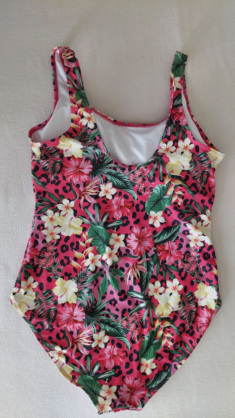 Costumi da bagno & Bikini: Neuer Badeanzug einteilig mit Blumen - Grösse XL / 44 – Nuovo (secondo la descrizione) da Oberwil BL venduto da Hunajakakku 2