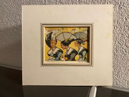 Orig. Lithografie C. Liner – Appenzeller Tracht – 20.5×18 cm