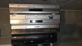 Magnétoscopes VHS/DVD - Sony, Philips, Panasonic, JVC