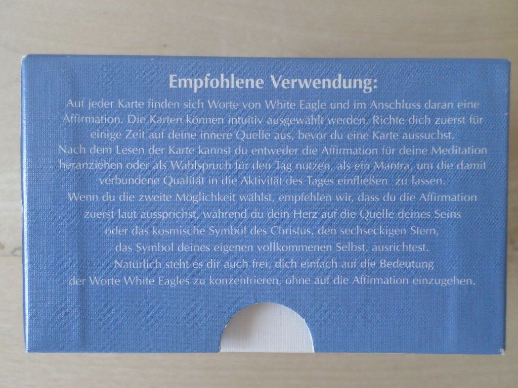 Libri: White Eagle Orakel Karten – Nuovo (secondo la descrizione) da Liestal venduto da man_7bt6 2