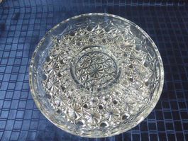 Glasschale Konfekt/Snack 5 teilige Servierplatte Vintage