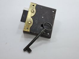 1 antikes Möbel Schloss mit Schlüssel, DM4cm (LOT343#MBS3)