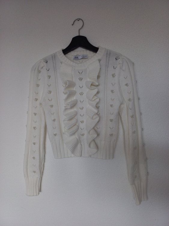 Strickpullover von Zara mit Perlen Kaufen auf Ricardo