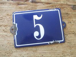 Hausnummer 5 Emaille