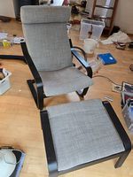 IKEA POANG Sessel und Fußstütze