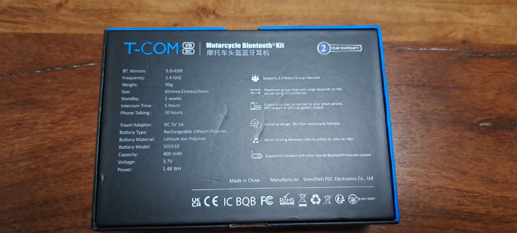 Cuffie: FreedConn T-COM VB Motorrad Headset Bluetooth 5.0, Neu! – Nuovo e nell'imballaggio originale da Thun venduto da filluson 2
