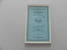 Landkarte Thusis GR 1924 Safien Neukirch Solis Cazis Masein