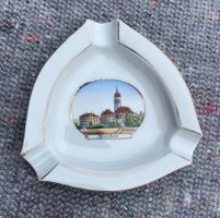 Porzellan Aschenbecher Souvenir Speicher mit Goldrand