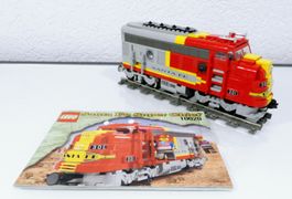 LEGO EISENBAHN 10020 SANTA FE SUPER CHIEF LOK MIT 9V MOTOR