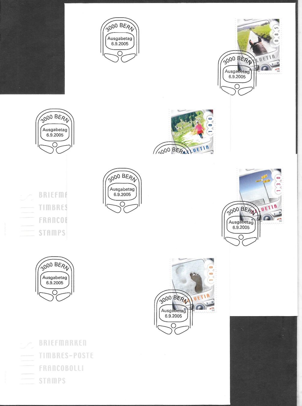 Tutti i francobolli: 4 FDC 1173 - 1176 Serie Einzelmarken ET Bern 6.9.2005 – Nuovo (secondo la descrizione) da Olten venduto da clotaldi