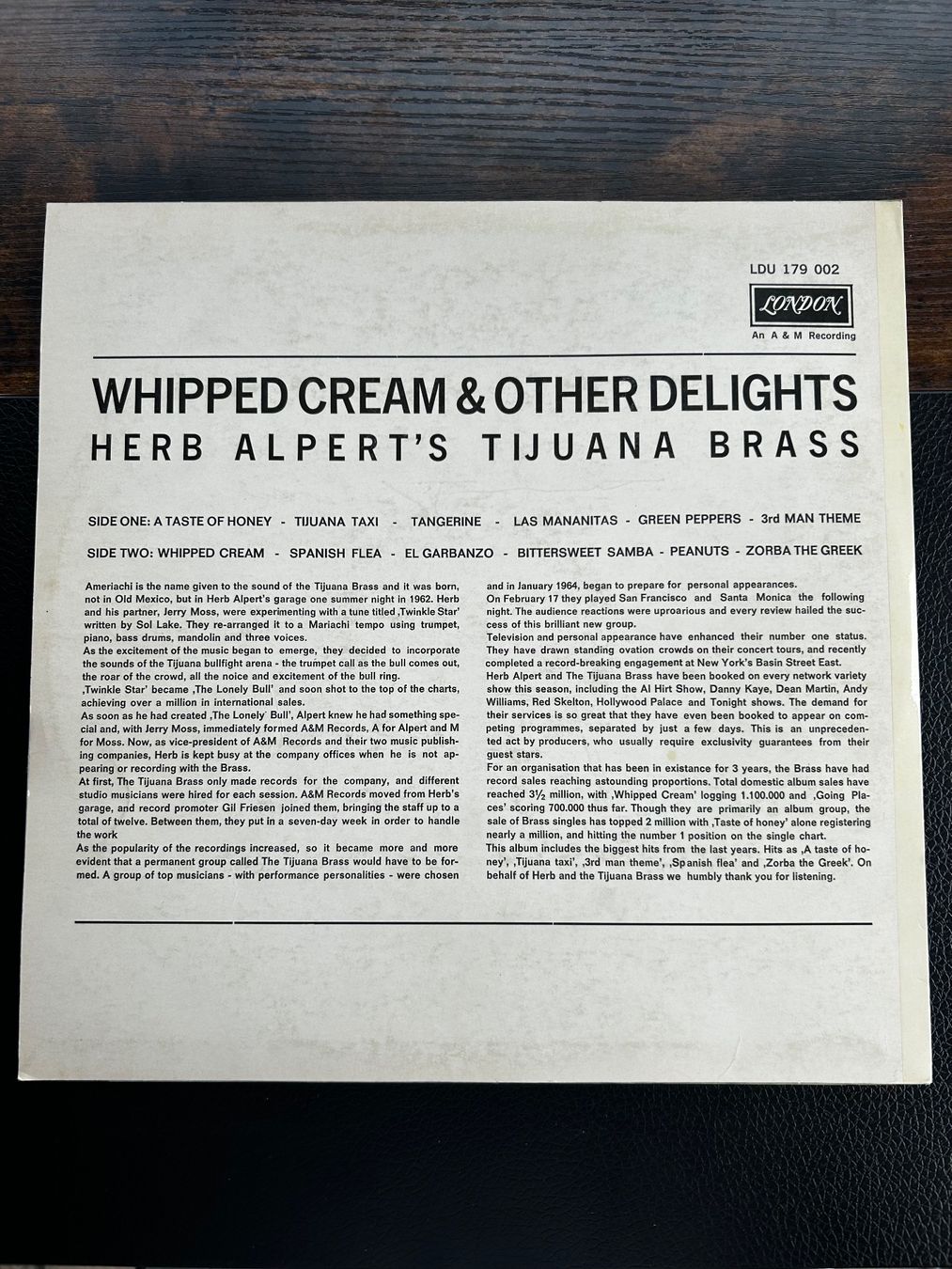 Dischi in vinile: Herb Alpert Tijuana Brass - Whipped Cream - Vinyle Rare – Usato da Steckborn venduto da DavidLM 1