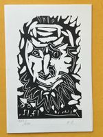 Picasso Linolschnitt "Tête d' Homme Barbu" Madoura, 1966