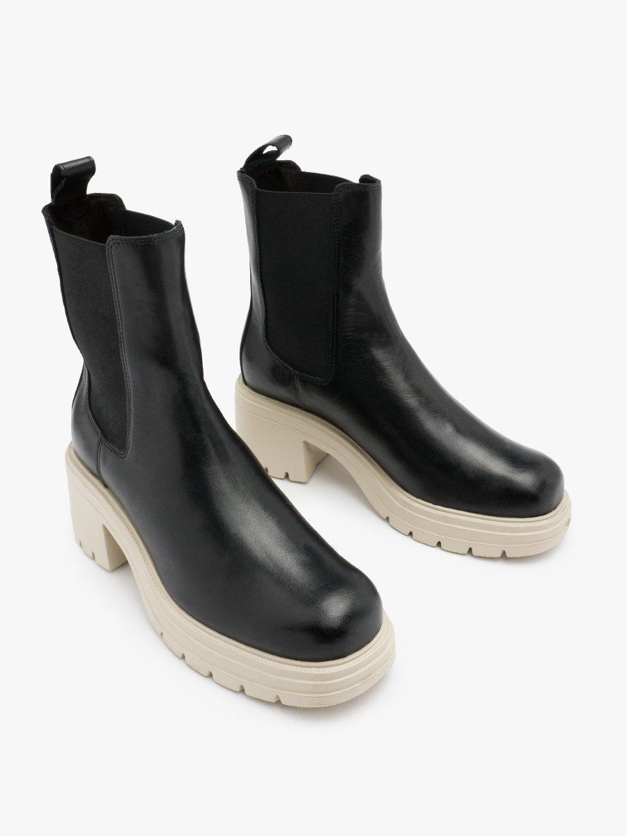 Copenhagen Scarpe da donna: Rylko designer leather ankle bootie platform Boots 40 black – Usato da Steinhausen venduto da nwe_t8nj