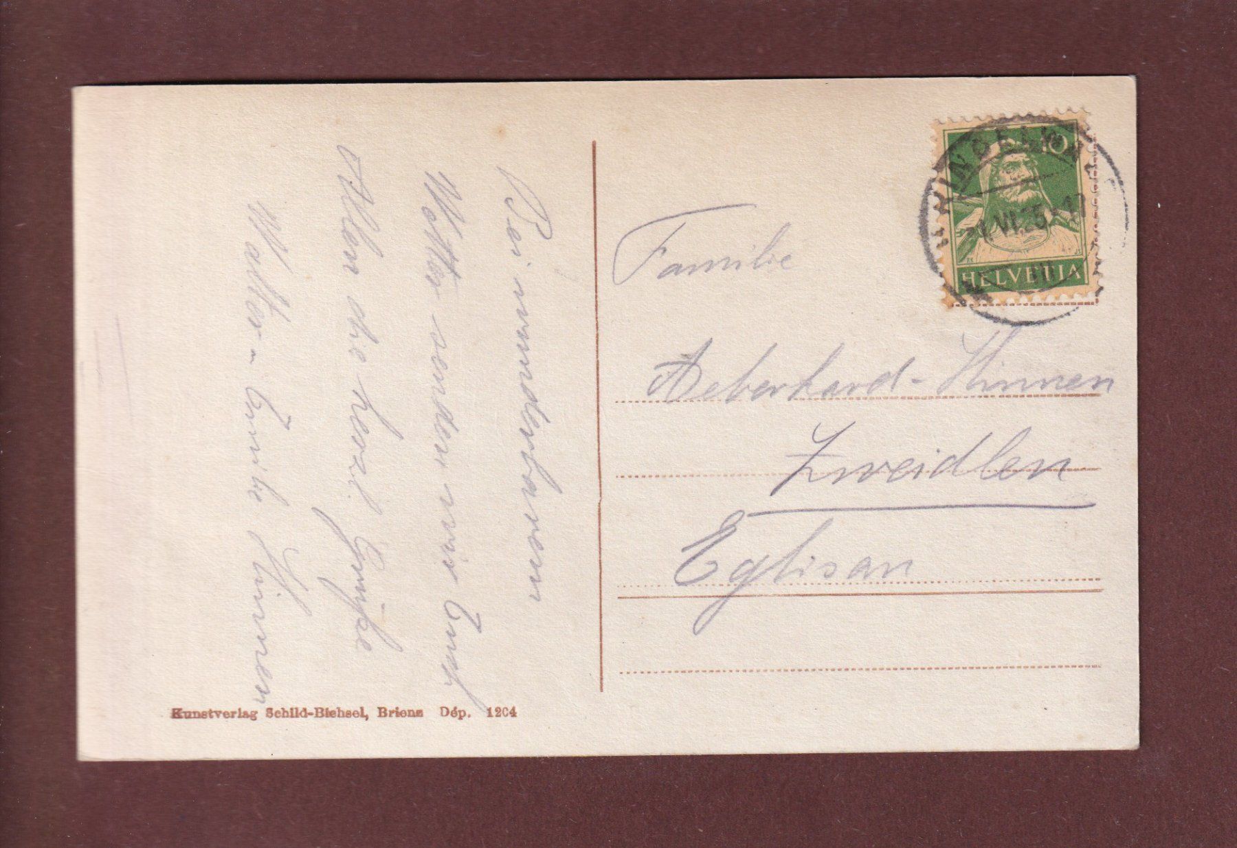 Cartoline postali: MÄNNLICHEN - 1925 – Usato da Pully venduto da nicecards 1