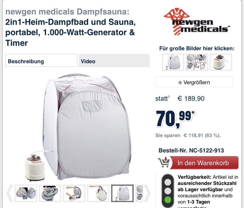 Sauna & Zubehör: Dampfbad und Sauna Portable  – Gebraucht aus Dietikon von Tdaf33 4