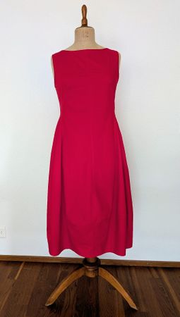 Red dress, 100% cotton