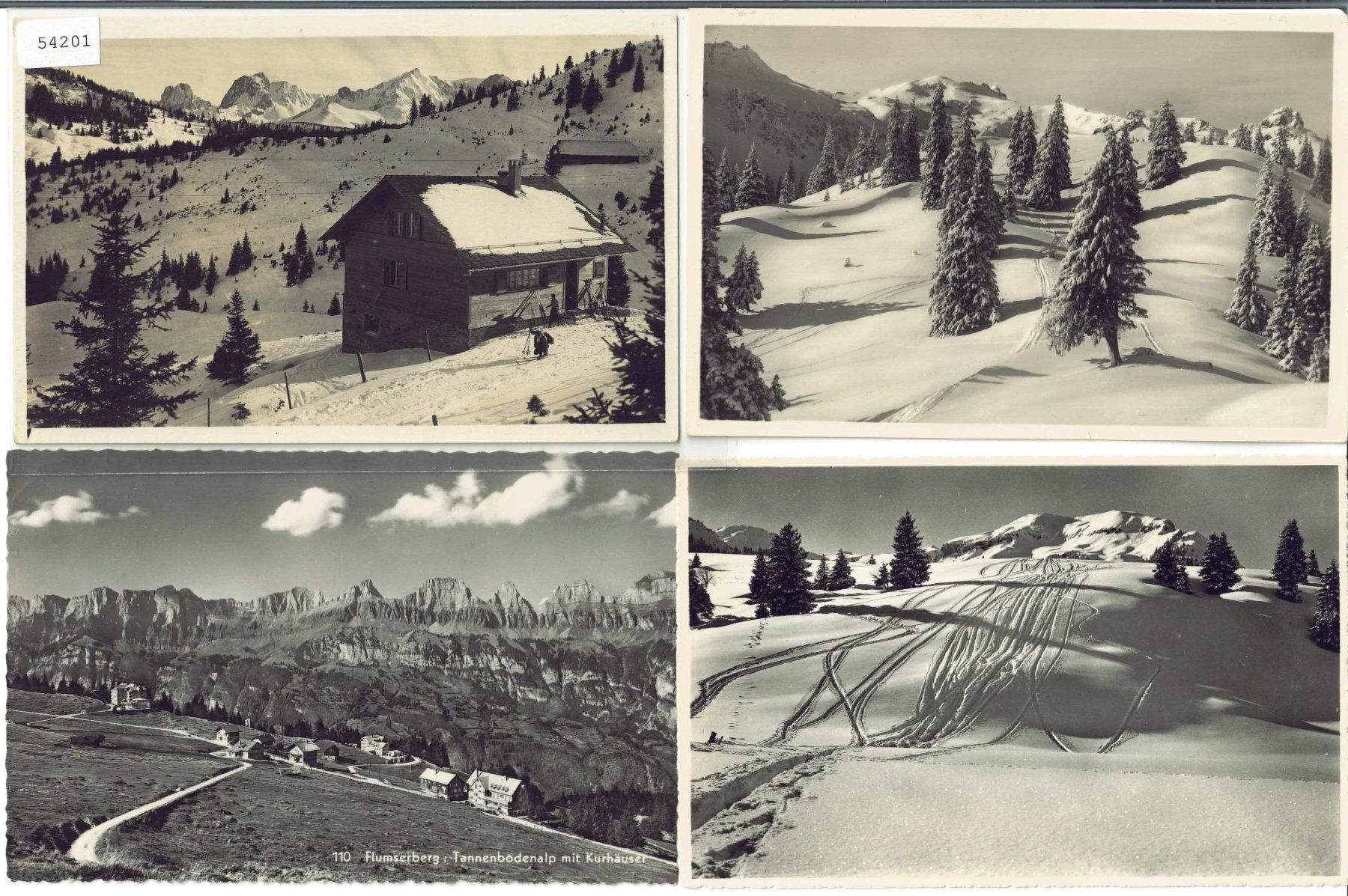 Cartes postales: 4 AK - Flumserberge – D'occasion à Ettingen par Kartenplanet