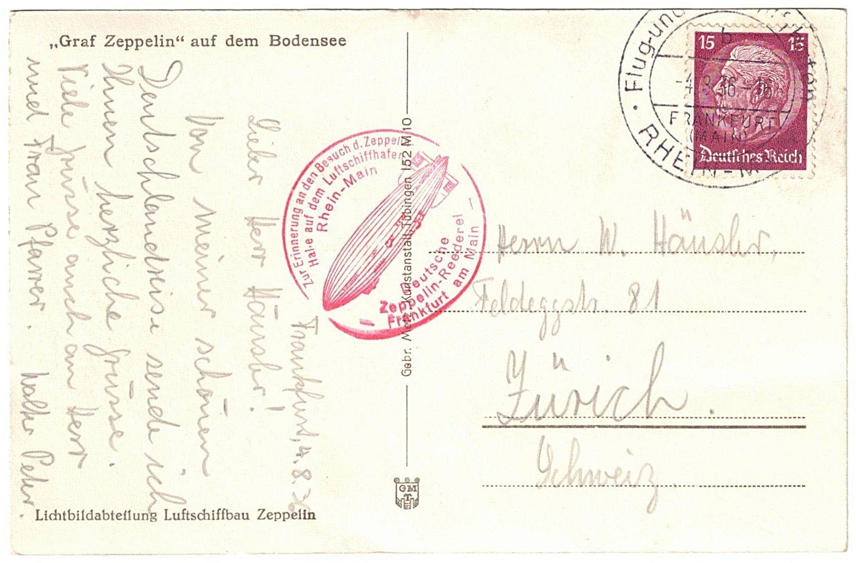 Cartes postales: Luftschiff Graf Zeppelin a.d. Bodensee - Zeppelin-Stempel – D'occasion à Gossau ZH par granby 1