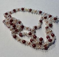 Halskette rot/weiss