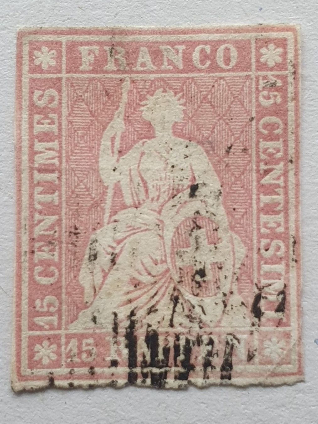 Tutti i francobolli: Strubel 24B Kat. 140.- mit Befund – Usato da Balgach venduto da SIMEON27