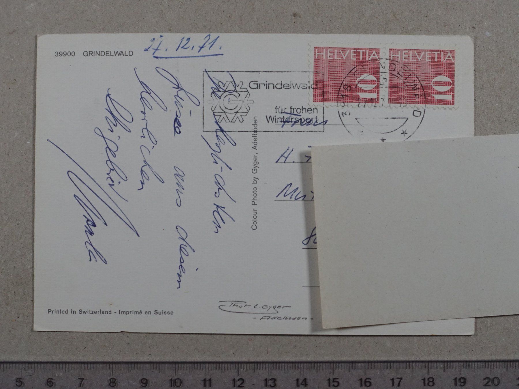 Cartoline postali: Grindelwald, 1971 – Usato da Lenzburg venduto da fh1 1