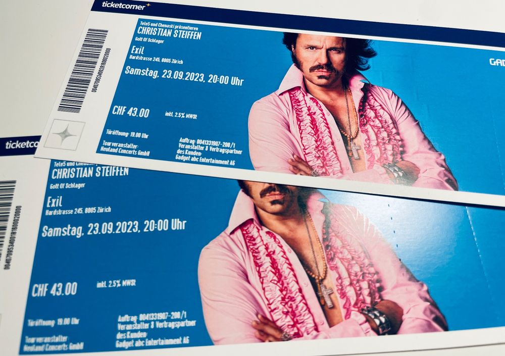 Zwei Tickets Konzert Christian Steiffen | Kaufen auf Ricardo