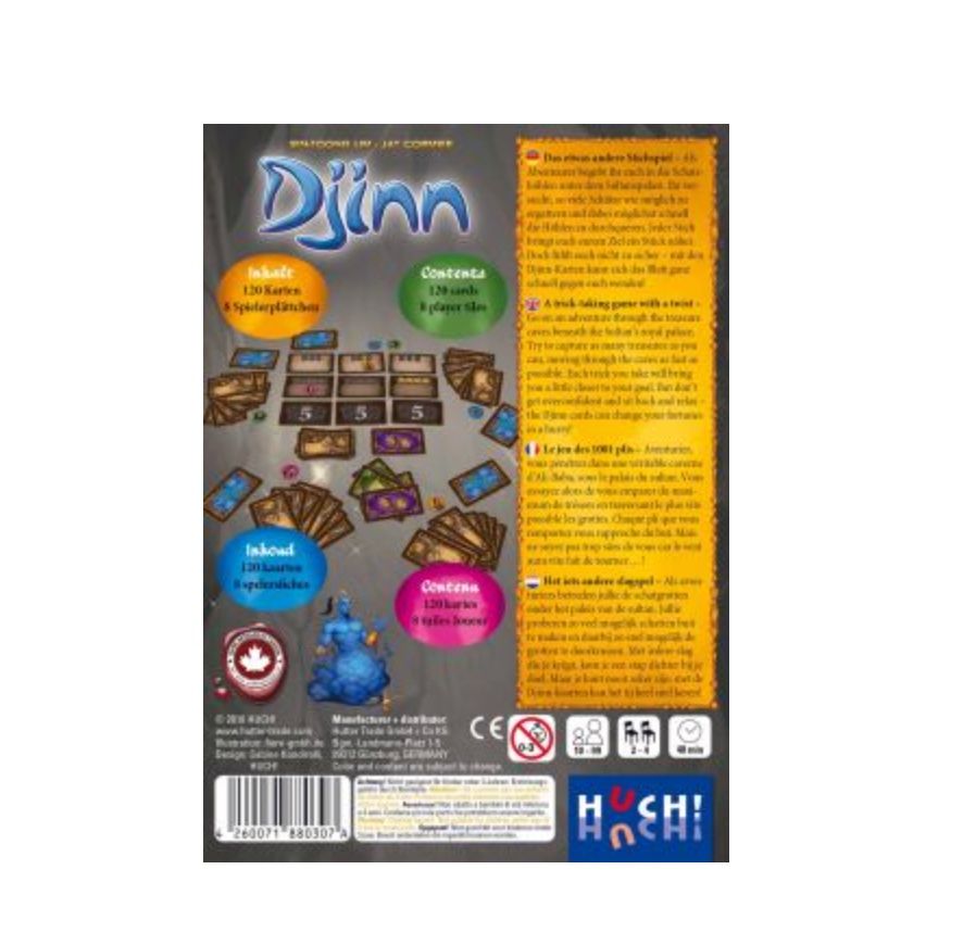 Giochi: Djinn - Gesellschaftsspiel - HUCH! – Nuovo e nell'imballaggio originale da Wagenhausen venduto da Svema 2