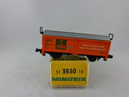Minitrix 51 3530 10 Hubschiebedachwagen ´vedes Fachges (MBW)