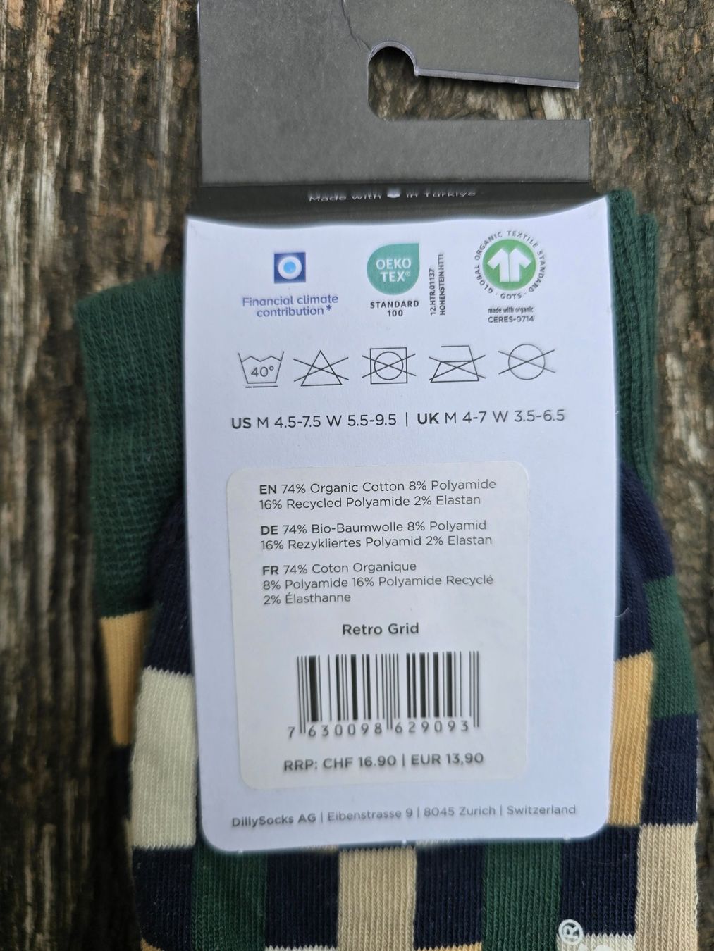 Calze: DillySocks Retro Grid, Grösse 36-40, Neu, Originalverpackt – Nuovo e nell'imballaggio originale da Romanshorn venduto da Rachacha 1