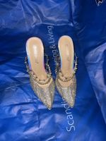 Damenschuhe Pumps Strass Silber neu Grösse 36