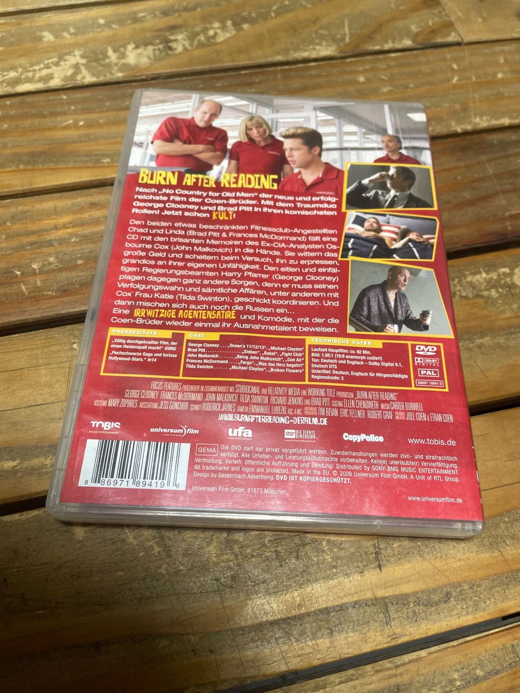 Tutti i DVDs: DVD burn after reading (allemand) – Usato da moudon venduto da faucheur2 1