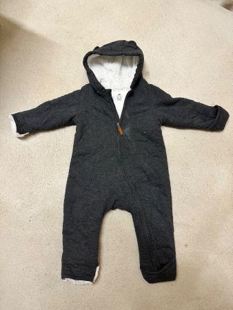 H&M Baby Overall gefüttert dunkelgrau Grösse 74