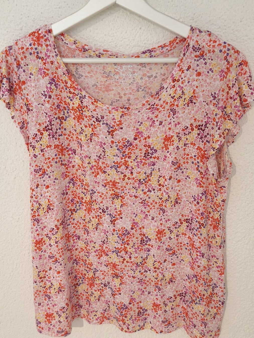 T-shirts: Sure! Shirt mit Blumenmuster, Grösse L, – Neuf (Voir description) à Emmetten par SecondhandSiska 3