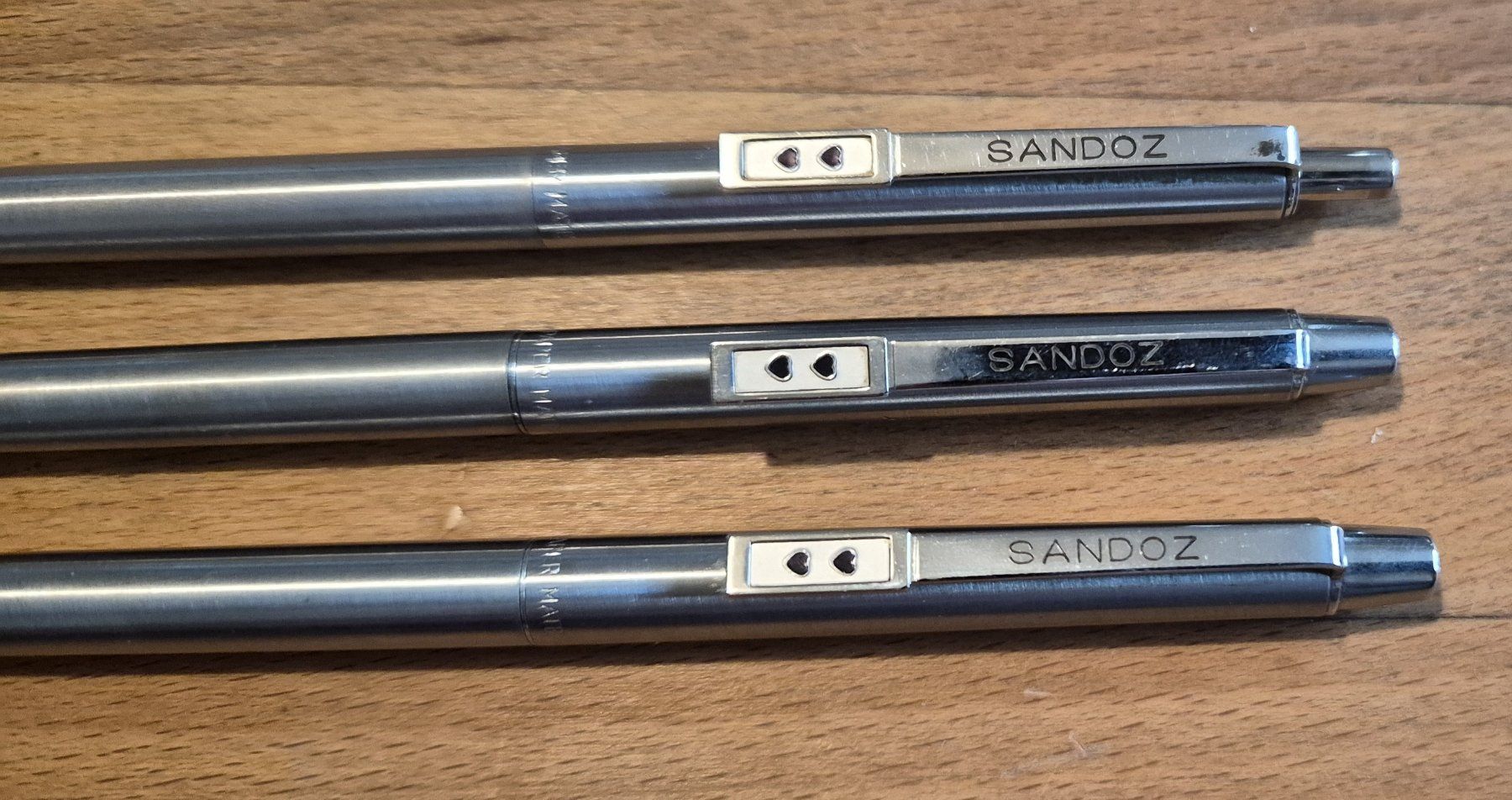 Penna & Evidenziatori: 3 Paper Mate Schreiber "SANDOZ" – Usato da Basel venduto da Kurioses 1