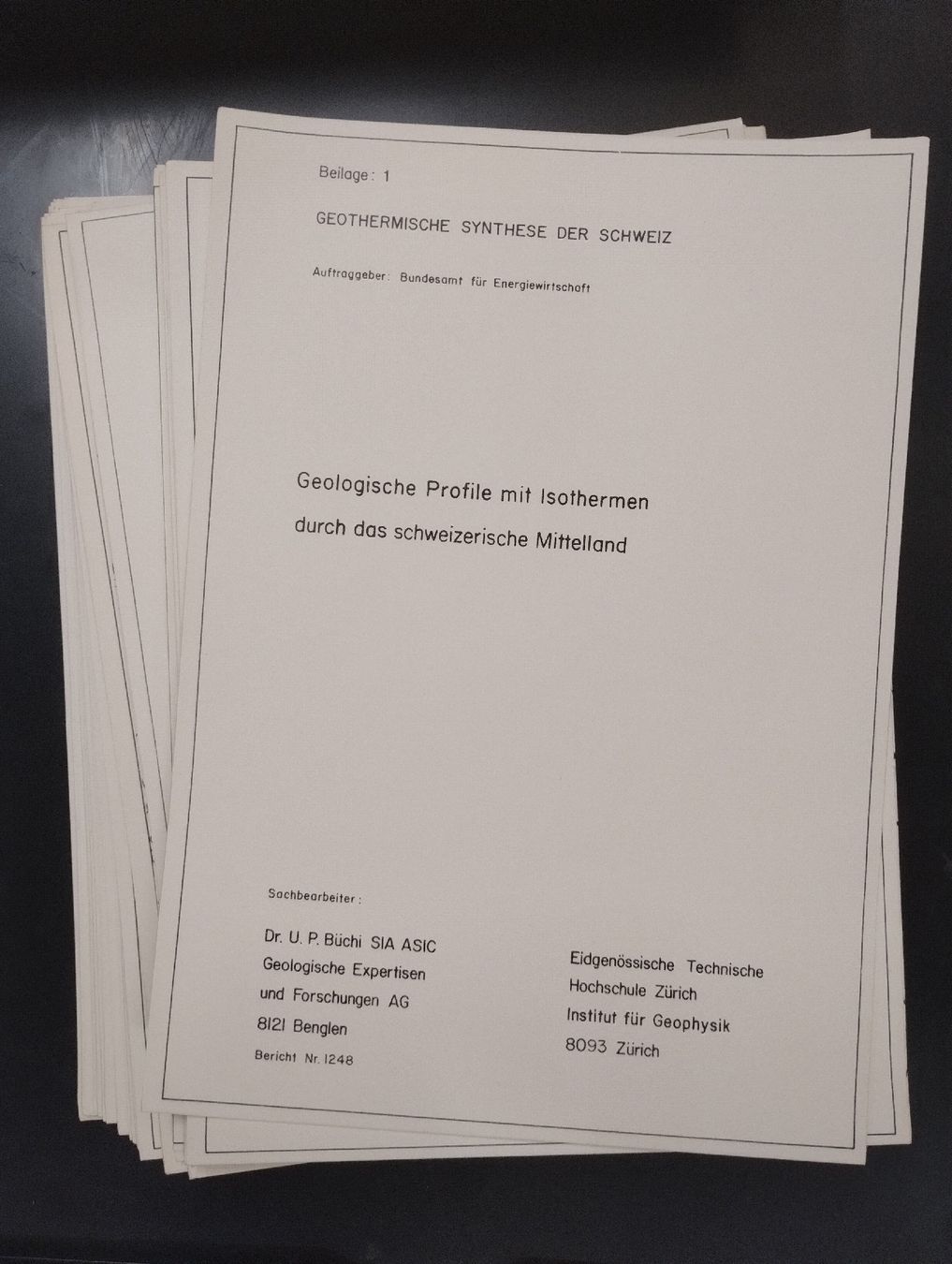 Libri: Geothermische Datensynthese der Schweiz Studie Nr. 26 ETH  – Usato da Zürich venduto da danihell 1