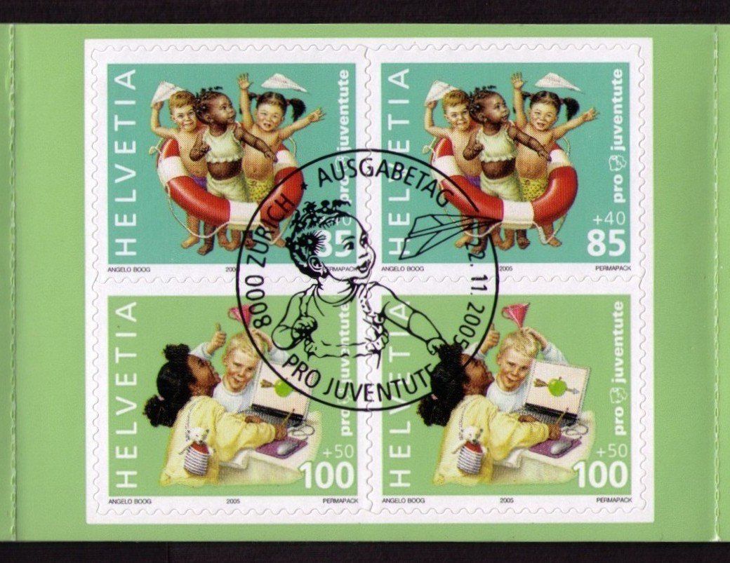 Tous les timbres: 2005_J377Aa+379Aa_PRO JUVENTUTE Kinderrechte_MARKENHEFT ET ! – D'occasion à Marthalen par Ch_quality 2
