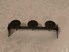 Schöner Kerzenständer für drei Kerzen, Metall, Vintage