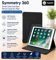 Smart Folio Hülle+Panzerglas für iPad 10/11 10.9" 2022/25