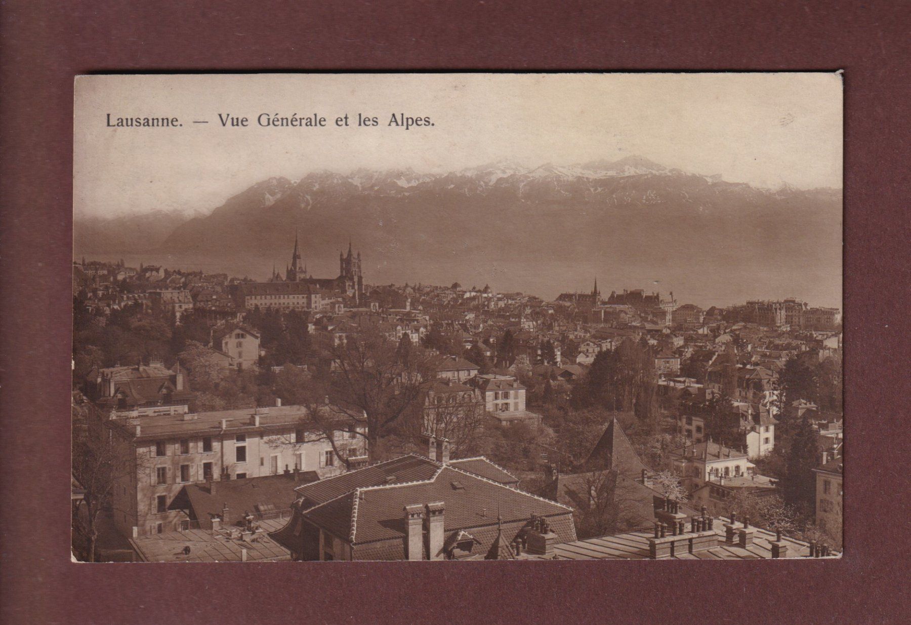 Cartoline postali: LAUSANNE - Vue Partielle - 1925 – Usato da Pully venduto da nicecards