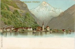 Flüelen   UR  mit Bristenstock  ( BERGGESICHT )   ca. 1900
