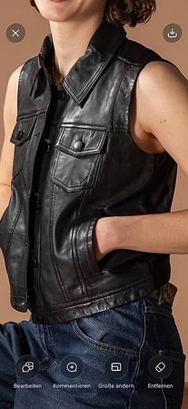 Freaky Nation Lederweste Partysoul Schwarz Gr. S  neu