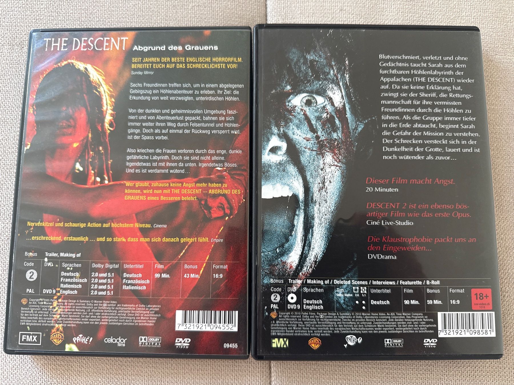Alle DVDs: The Descent 1 und 2 – Gebraucht aus Neuhausen von D-MAC 1
