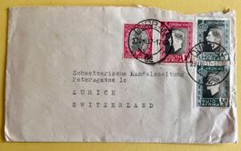 Südafrika Ganzsache nach  Schweiz, gelaufen 1937