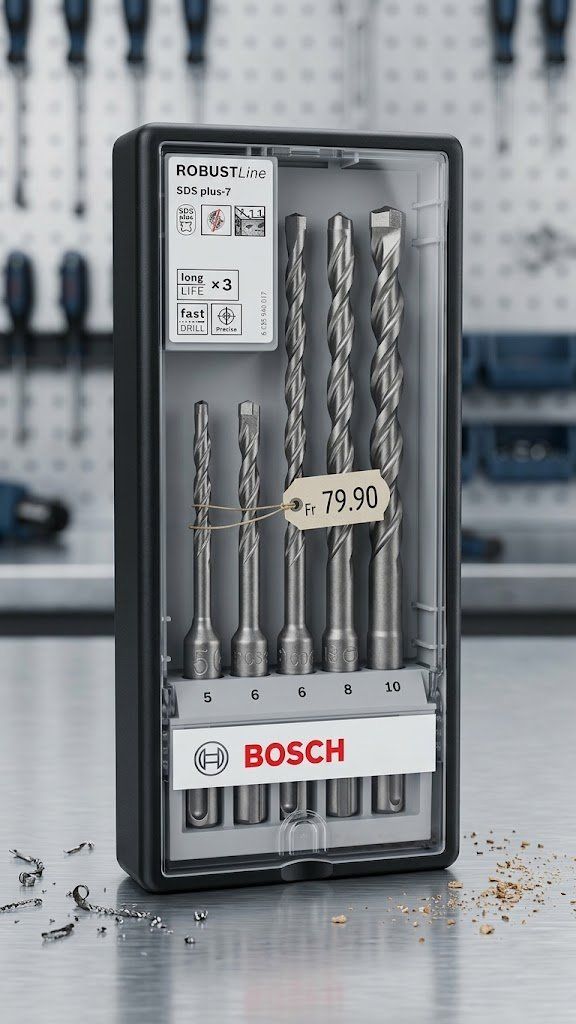 Bosch Tutti gli attrezzi: Bosch Hammerbohrer-Robust Line-Set, SDS-plus-7, 5-teilig – Nuovo e nell'imballaggio originale da Jegenstorf venduto da Bracher_Shop