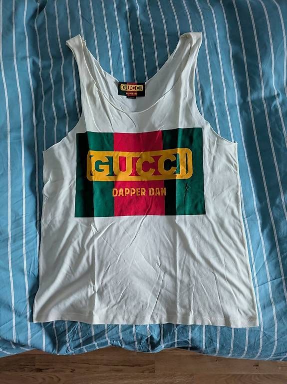 T-shirt: Gucci x Dapper Dan Logo Tank Top Grösse M – Usato da Pratteln venduto da Mafium